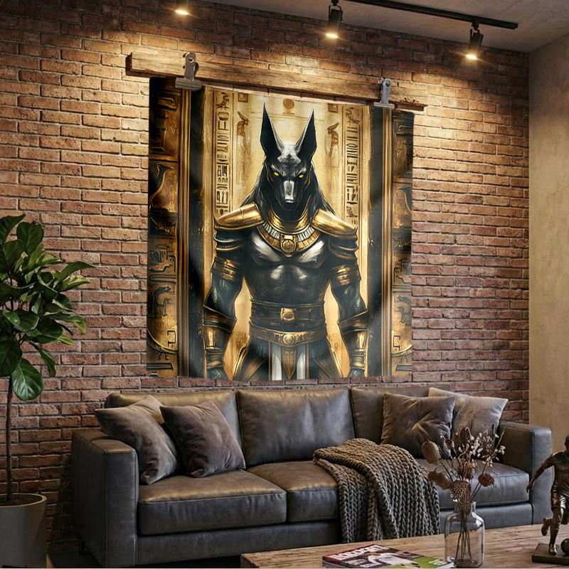 Antiker ägyptischer Pharao Bedruckter Wandteppich, Wandbehang, Wohnzimmer, Schlafsaal, Große Wanddekoration, Stoffdekor Fächer Geburtstagsgeschenke