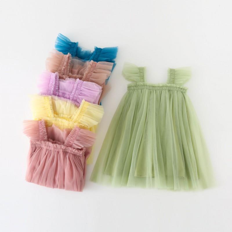 Girls Princess Dress Sleeveless Tulle Tutu Toddler Kids