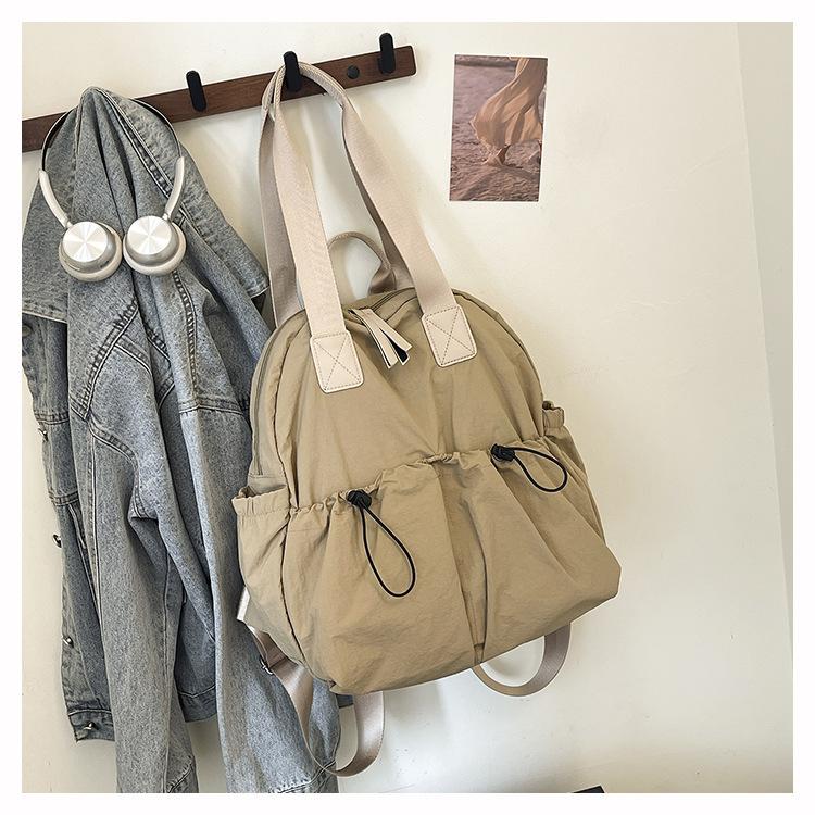 Schoolbag Simple Niche Backpack Portable Casual Large Capacity Shoulder Bag Loose Fashion Versatile Commuter Women's Backpack