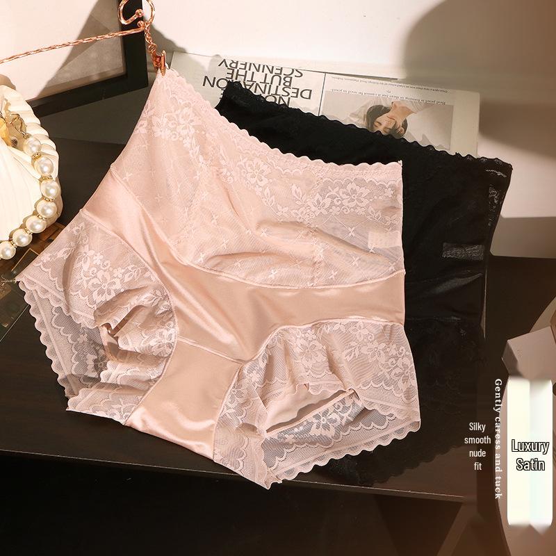 Herbst/Winter Nahtlose High-Waist Maulbeerseide Bauchweg Hüftlift Unterwäsche für Damen – Sexy, Atmungsaktiv und Bequem.
