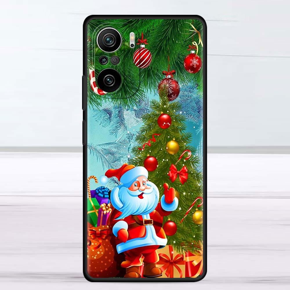 Christmas Santa Claus Case For Xiaomi Redmi Note 11 10 9 Pro K40 10S 9S 9A 9C Phone Cover 9T 8 8T 7 11T Silicone Shell
