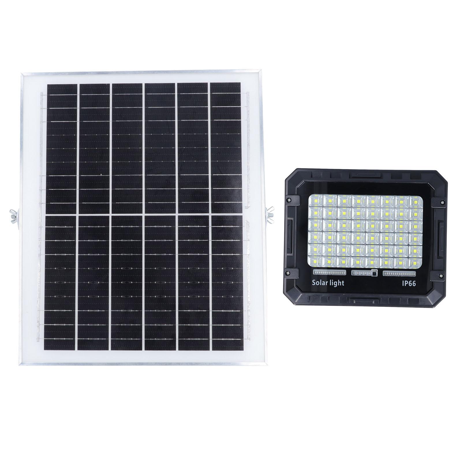 

Светодиодный солнечный светильник 48 светодиодов 200 Вт 2000 лм 10000 мАч аккумулятор IP66 водонепроницаемый от заката до рассвета солнечный прожектор