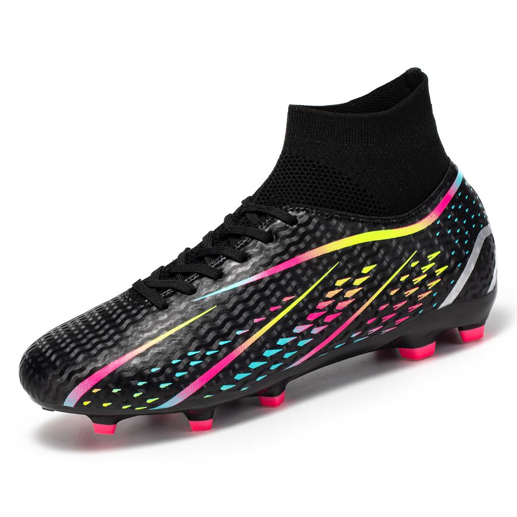 Foreign trade high-top football shoes long broken nails Amazon men's and women's football shoes grass field student training shoes