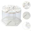 Vacuum Rotating Cereal Container with Airtight Lids Multifunctional Professional Organizer Sealed