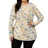 Women's Print Large Size Long Sleeve Swimsuit Sun  Jacket Quick Dry Hiking Top