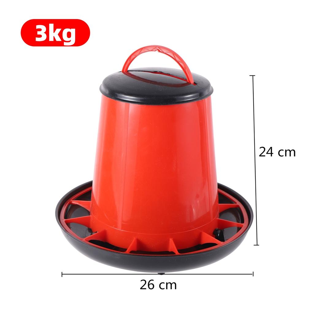 Thickened Chicken Feed Bucket 12 Troughs Automatic Poultry Duck Goose Pigeon Quail Feeder Farm Breeding Tools 1.5kg/3kg/6kg 1Pc