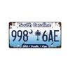 Vintage Tin Art with 1530 License Plate Design: Ideal for American - style Background Wall Decor