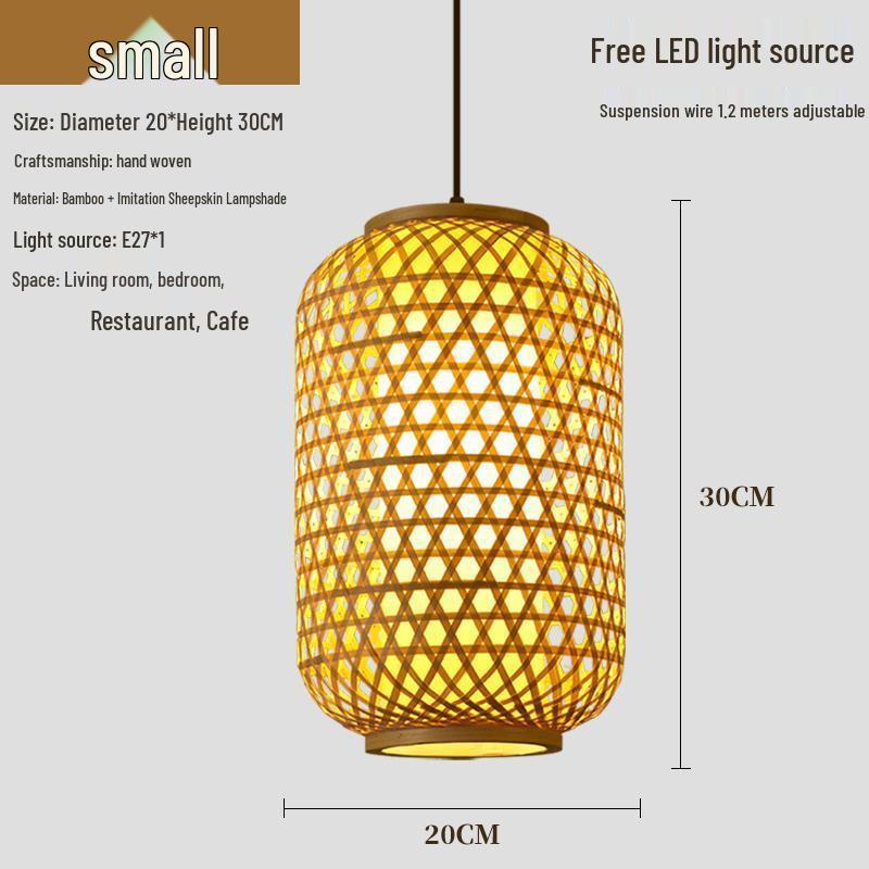 

Retro Chinese Bamboo Lantern: Antique Pendant Light for Zen Teahouse or Restaurant