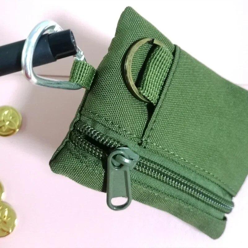 Earphone Key Storage Bag ID Credit Bank Card Holder Outdoor Portable Square Round Mini Coin Bags Solid Sport Money Pouch Wallet