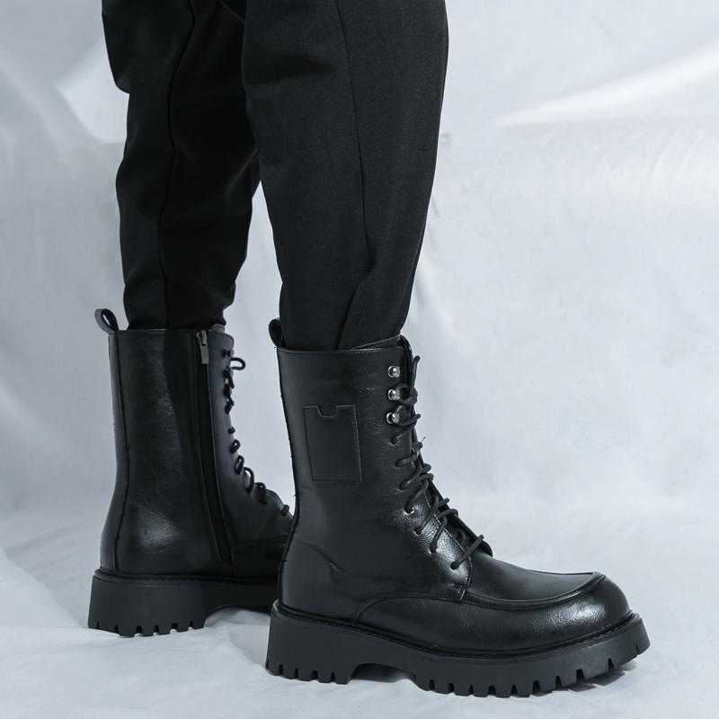 Cizme Bărbați Retro Punk cu Platformă cu Talpă Groasă Cizme Jocheu Stil Stradal Cizme Motociclist Cool Cizme Înalte Mărimi Mari