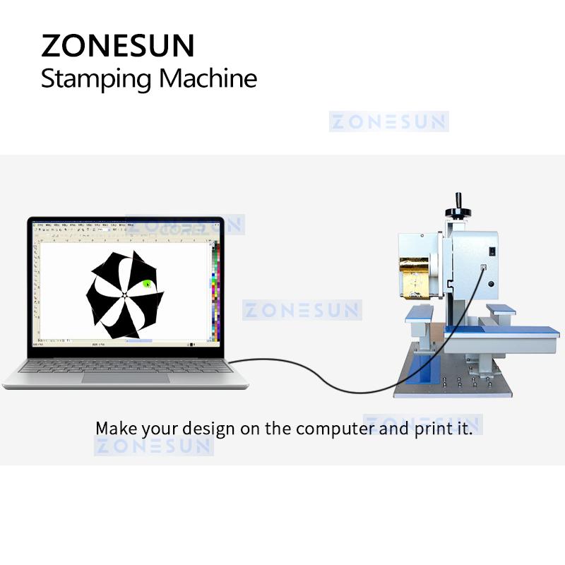 ZONESUN ZS-8025D Semi-Automatic Gift Bag Packaging Box Digital Hot Foil Stamping Machine