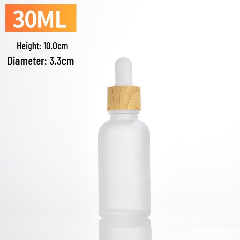 5ml/30ml/100ml Frosted Essential Oil Dropper Bottles with Wood Grain Ring