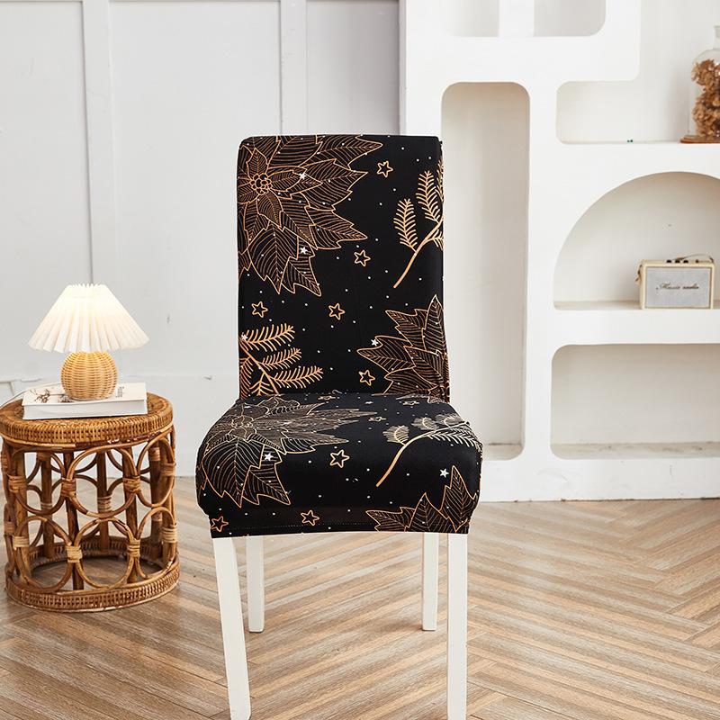 

Milk Silk Printed Chair Cover Waterproof Chair Protector Elastic Dining Room Slipcovers for Home Office Hotel New Stretch 1pc