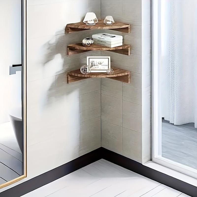 1PC Succulent Plant Shelf for Living Room Triangle Shaped Decorative Fan-shaped Storage Shelf Wooden Storage Rack 39x28cm