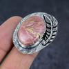 Rhodochrosite Gemstone 925 Sterling Silver Jewelry Ring Size 7
