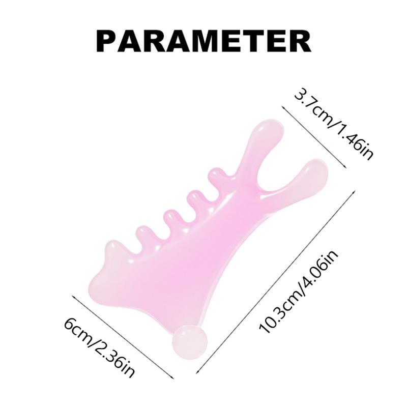 Multifunctional Head Meridian Massage Comb Resin Five Wide Tooth Comb Facial Scraping Plate 4In1 Eye Shoulder Neck Scraping
