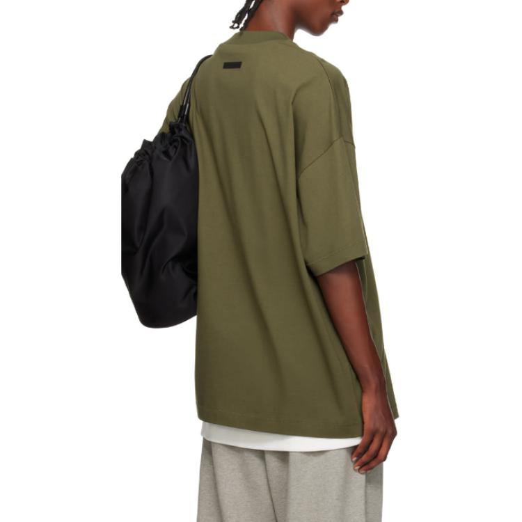 Fear of God Essentials Jersey Crewneck Tee Military Men Tops Green 125BT244195F