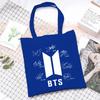 Korean Style Printed Canvas Tote Bag for Women Men Large Capacity Commuter Shoulder Handbag Fashionable Daily Outing Purse KTB