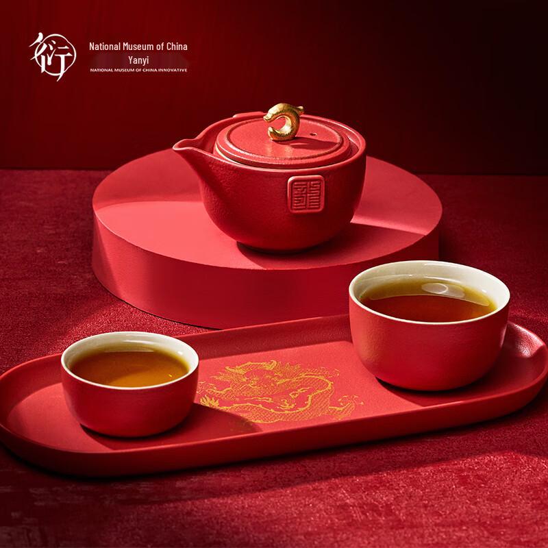 China National Museum Auspicious Dragon Ceramic Tea Set