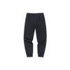 Anta Solid Color Printed Small Logo Warm Fleece Thick Cuffed Sports Pants Women bottoms Black 162248309-2