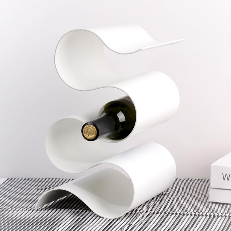 Kreativt Abstrakt S-format Vinställ Metallprydnader Svart Nordisk Ins Fräsch Heminredningsprydnader Vinställsprydnader