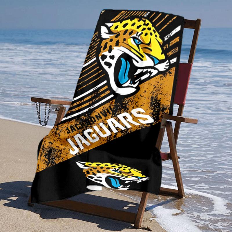Proof Beach Towel with Jacksonville Jaguars Logo Pattern - Soft,absorbent,quick-drying,machine Washable - Perfect for Swimming,camping,bathing