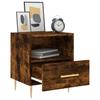 Vidaxl Bedside Table, Smoked Oak, 40X35X47.5 Cm