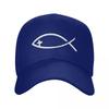 Custom Classic Jesus Cross Fish Baseball Cap Women Unisex Adjustable Christian Dad Hat Sports Snapback Caps