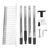 Bow Rake Garden Rake with Detachable Long Handle 21 Tines Garden Tool for Loosening Soil Gathering Leaf Yard Lawn