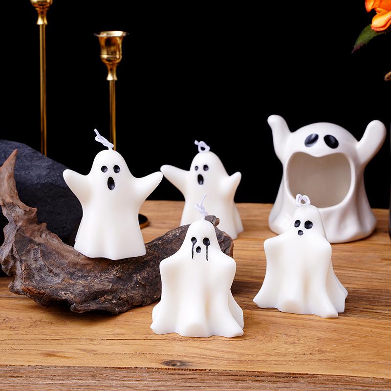 Manufacturer's Best-Selling Handmade DIY Ghost Halloween Scented Candles for Instagram Photo Props Holiday Gifts Shipped Behalf