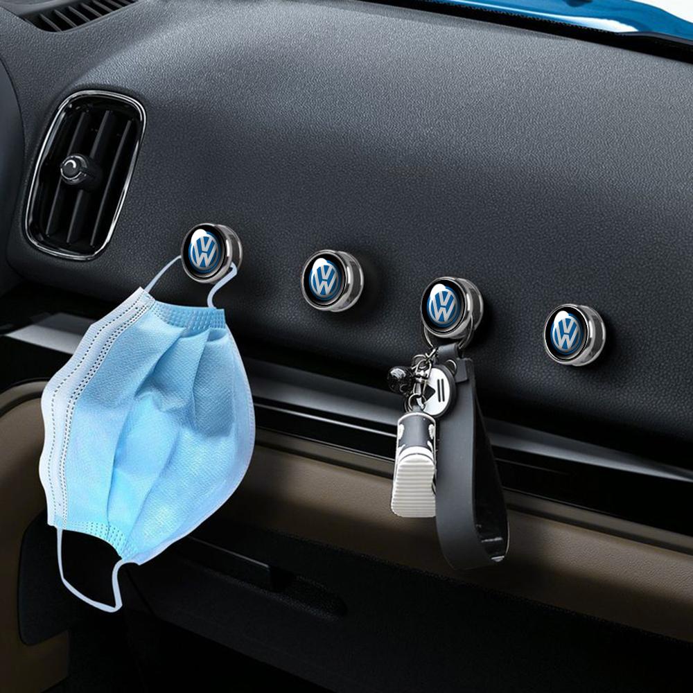 BIG1 Car small Hook Multifunctional Metal Hooks Stickers For Volkswagen Golf 5 6 7 Passat Tiguan Jetta Polo JSYXGG-VW