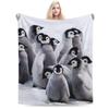 Penguin Blanket Soft Plush Blanket Lightweight Digitally Printed Flannel Blanket For Sofa Bed