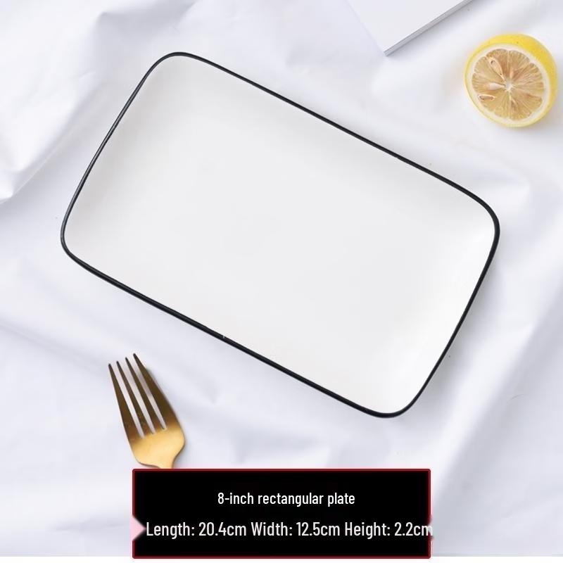 Nordic Ceramic Rectangular Fish Plate