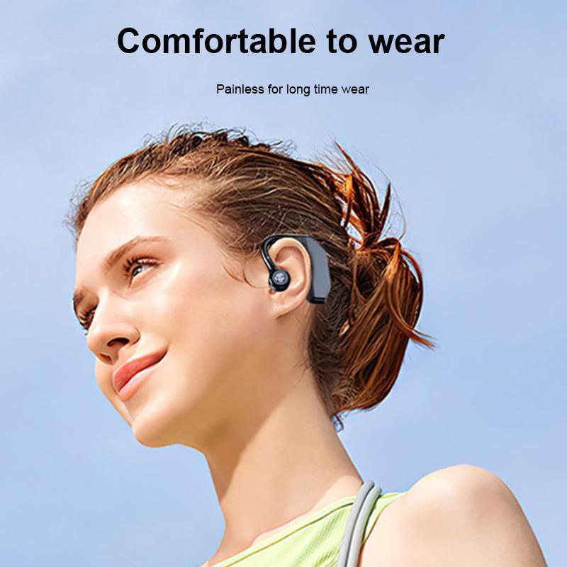 AlongChoice Bluetooth 5.3 Business Earphone LED Digital Display Headset Surround Music Large Capacity Headphone Waterproof