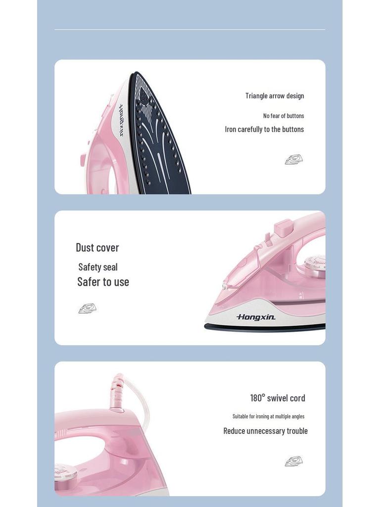 Red Heart RH195 Handheld Mini Steam Iron for Clothes