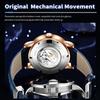 OLEVS 9923 Mens Watch Casual Fashion Luxury Original Mechanical Watch Leather Strap Luminous Watches For Man High Quality Reloj