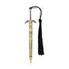 Swords Design Alloy Bookmarks With Decorative Tassels Martial Arts Inspired Metal Lightweight Book Marker