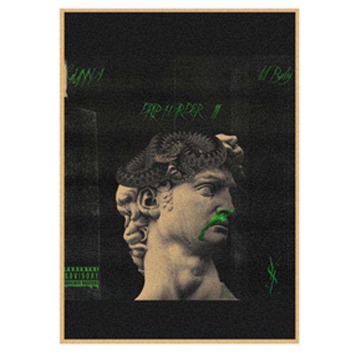 DaBaby Rap Hip Hop Kraft Paper Poster for Cafe or Bar Decor