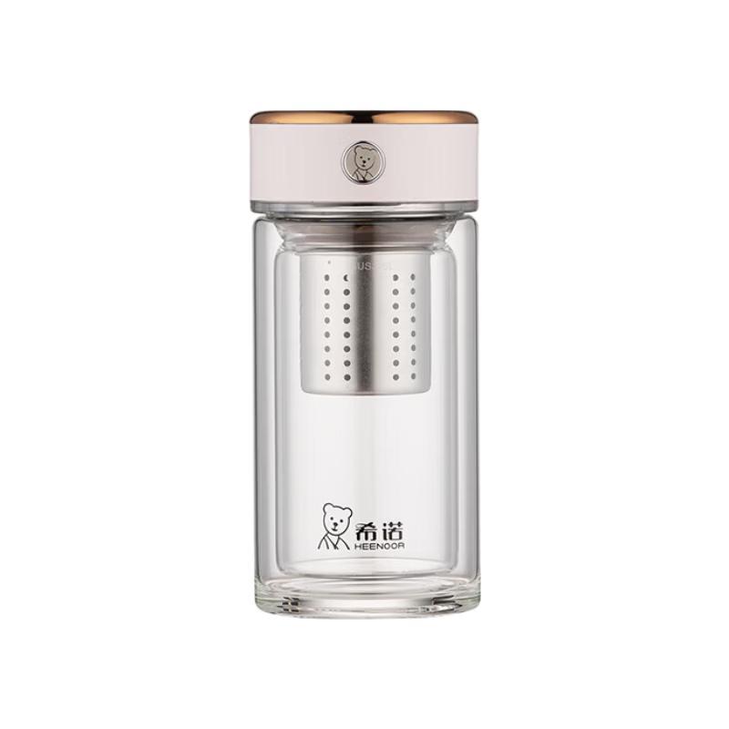 HEENOOR Double Layer Glass Tea Infuser Bottle