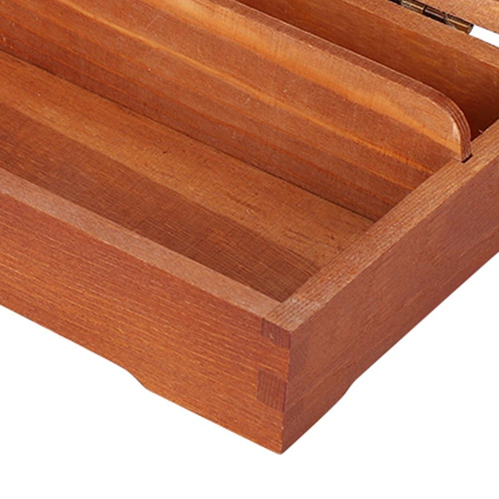 1PCS Solid Wood Material Pencil Storage Case Lockable Closure Jewelry Organizer Box Home Decoration