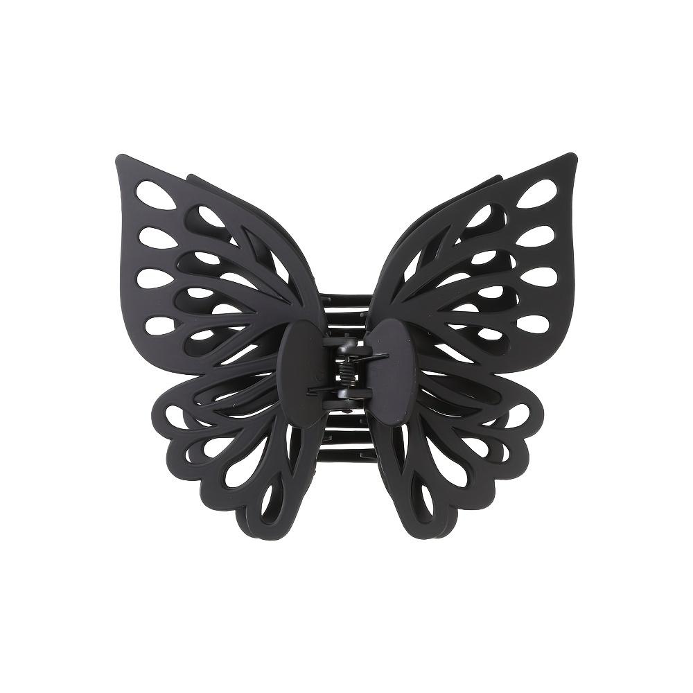 1pc Large Hollow Out Butterfly Hair Clip Elegant Bohemian Matte Hairpin with Intricate Cut-Out Design Secure Clip for Women Updos Parties Weddings