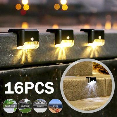 Luce solare per esterni Lampada da parete per scale Lampada da gradino Lampada da strada a LED Decorazione da giardino Luci per recinzione solare impermeabili IP65