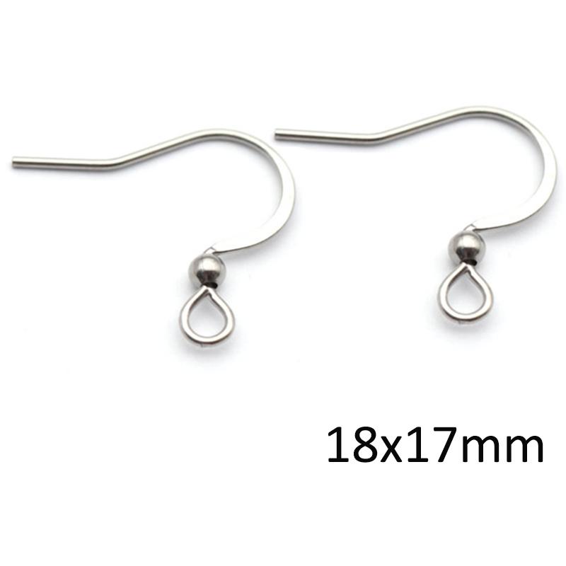 50pcs Stainless Steel Earwire Earrings Hooks Base for Earrings Ear Jewelry Making DIY Findings Accessories Wholesale Supplies