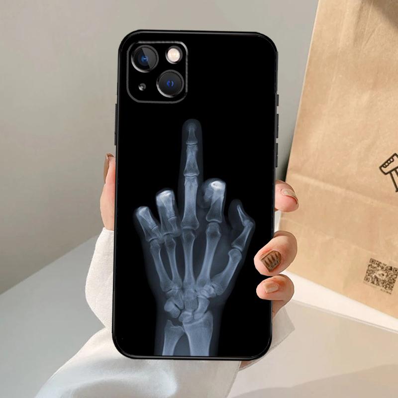 Middle Finger Phone Case For iPhone 17 Air 16 15 14 11 12 13 Pro Max 12 13 mini 15 16 Plus 16e Cover Coque