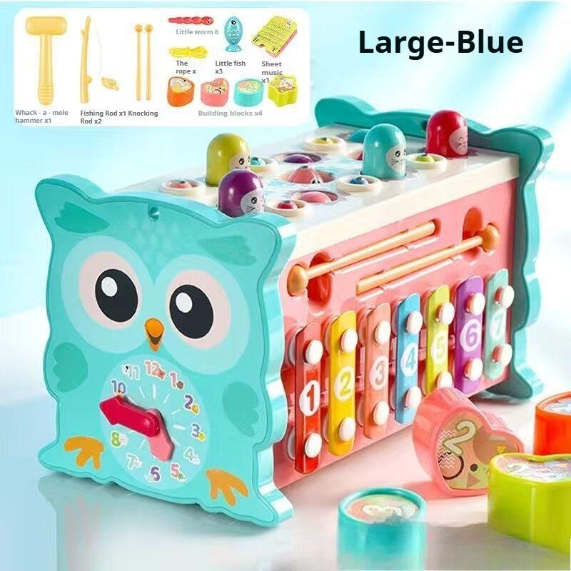 Infant and Toddler Enlightenment Toys, Hexahedron Multi-function, Whack-a-mole Puzzle, Parent-child Interaction, Banging, Fishing Toys