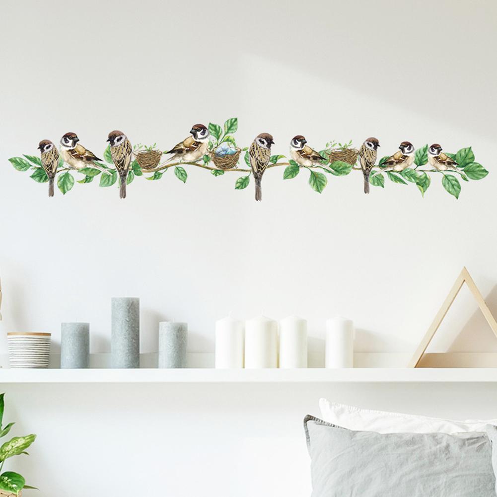 

Наклейки на стены Bird Vine Гостиная Наклейка Фреска ПВХ Съемный винил