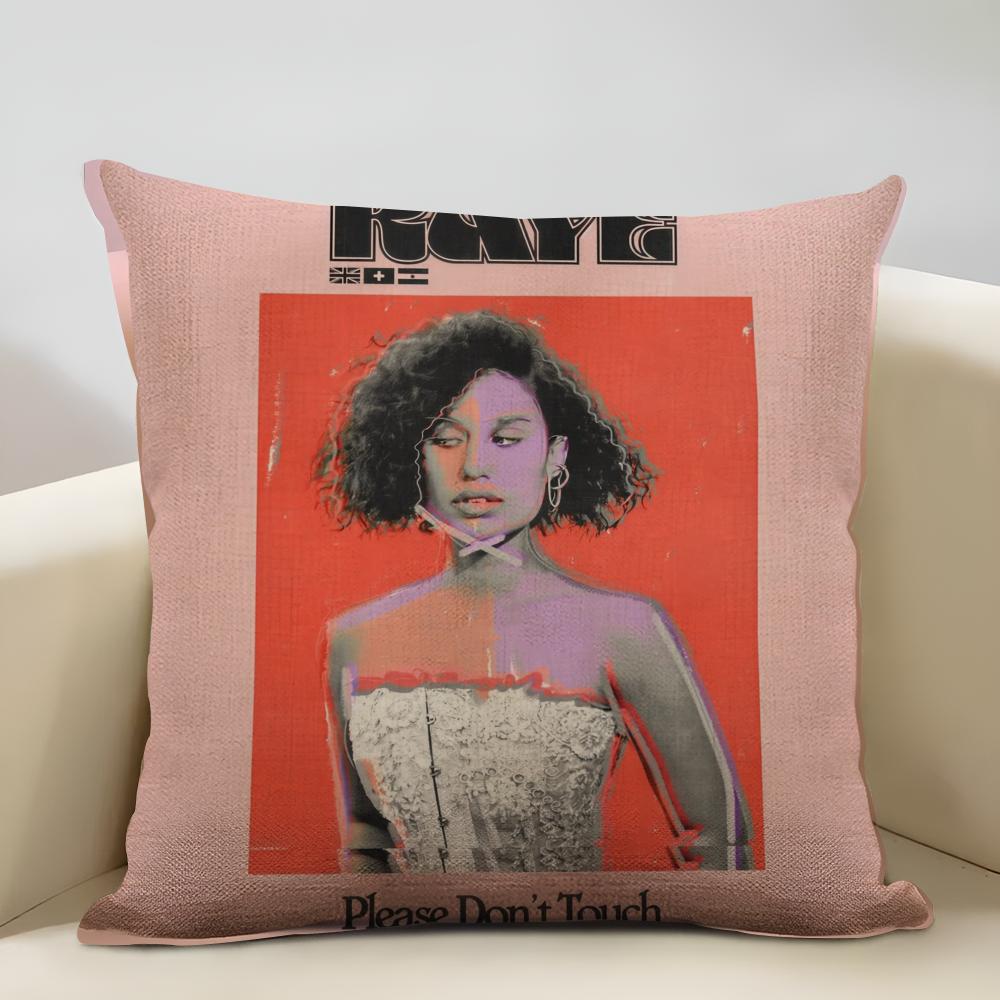 Raye Album Cushion Cover Household Decoration Linen Sofa Cushion Cover: Skin-Friendly & Breathable with Invisible Zipper