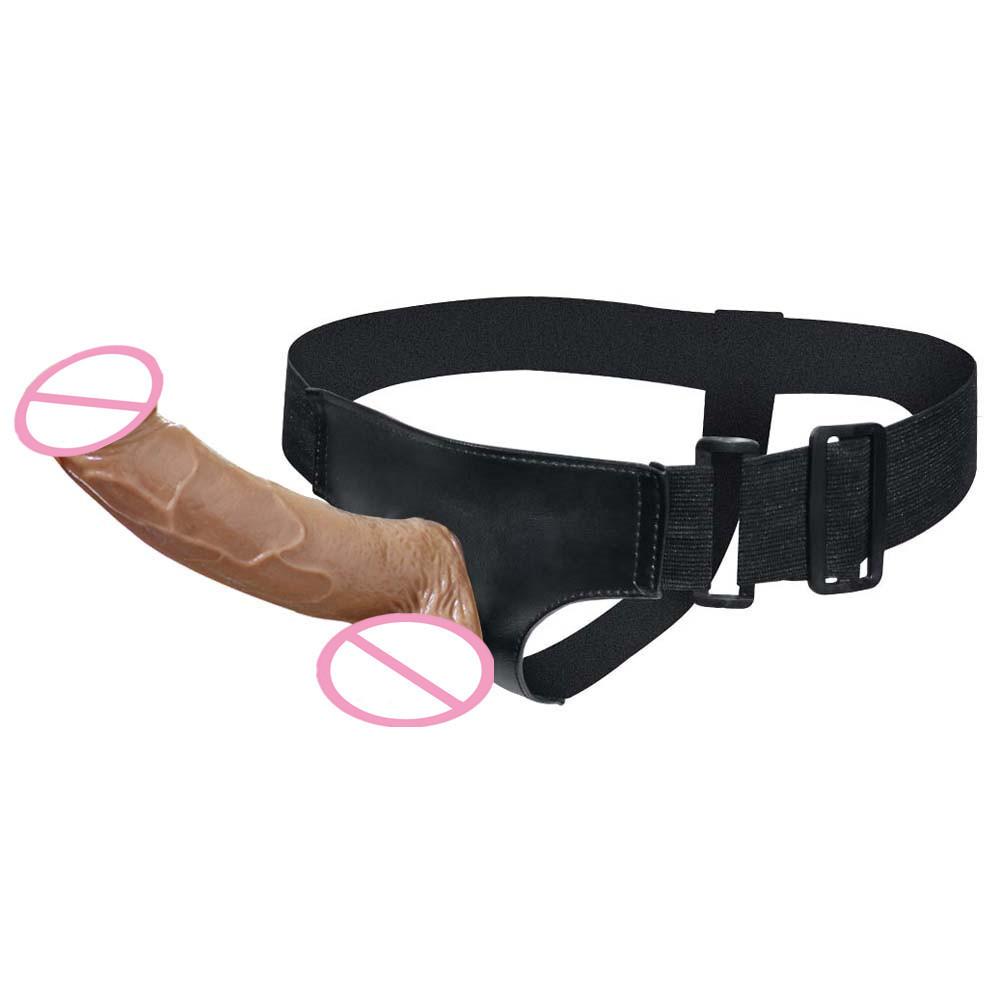 Pulling Pants Penis  Masturbator  4-ring Wearing Leather Pants Sexual Products