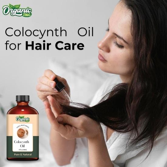 Organic Zing Colocynth (Citrullus Colocynthis) Oil | Pure & Natural Essential Oil for Skincare and Hair Care - 118ml/3.99fl Oz