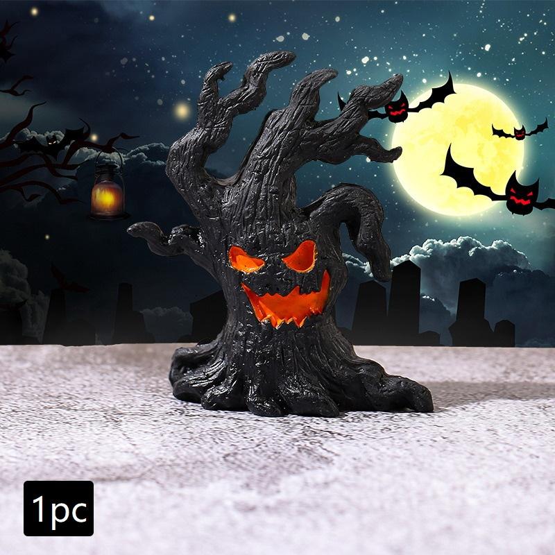 Micro Landscape Halloween Dryad Ornaments Mini Dryad Shape Craft Resin Ornament For Halloween Party Horror Atmosphere Home Decor